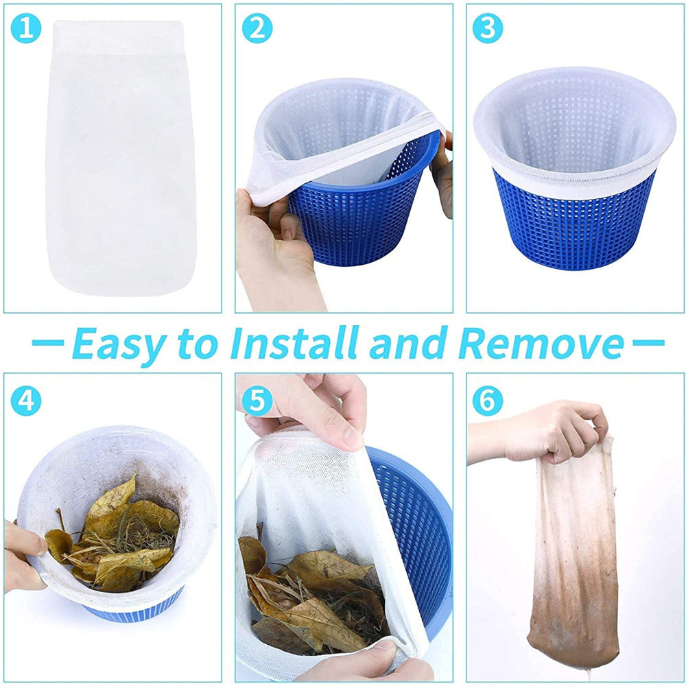 Pool Skimmer Socks Swimming Pool Filter Socks Filter Net Swimming Pool Garbage Cover Antifouling